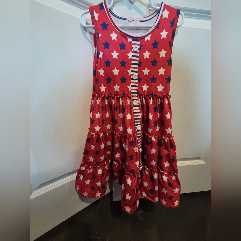 Red Star Patterned Dress